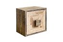 Модуль для стеллажей открытых 1-но дв. "Cube Design"; фасад "косынка"; серый дуб, белёный дуб