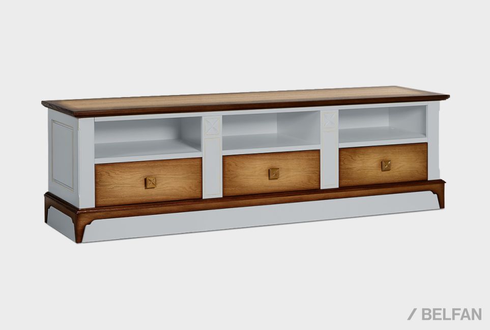 Тумба под ТВ "Brianson" массив и шпон дуба, МДФ 1