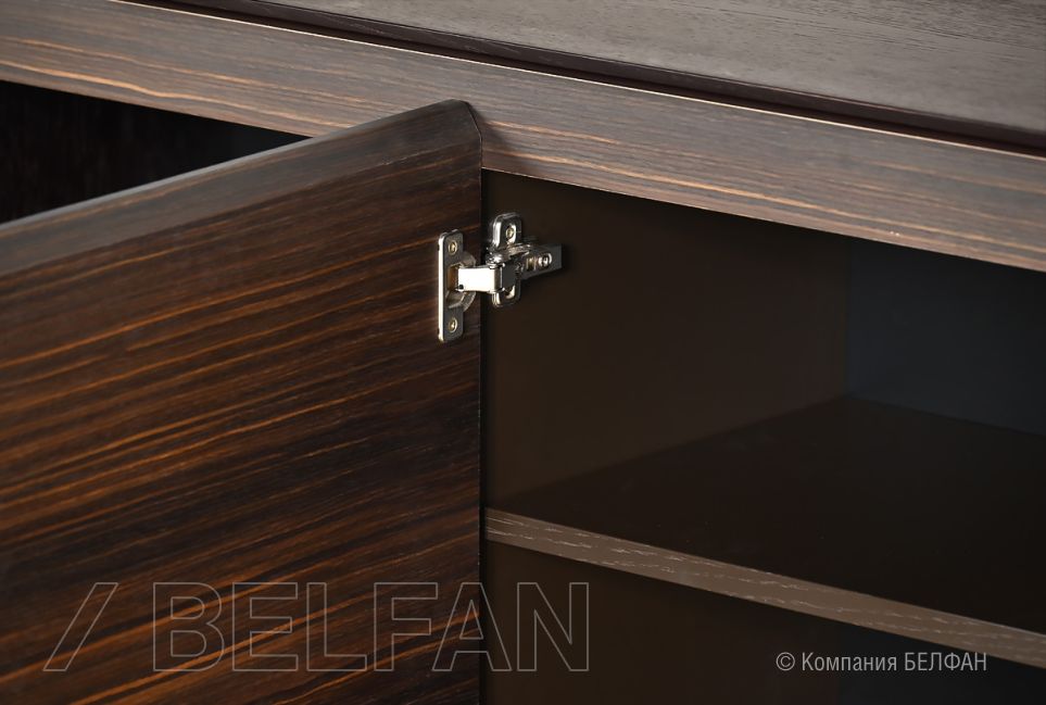 Тумба "Монреаль" 3 шпон дуба, МДФ, металл 10