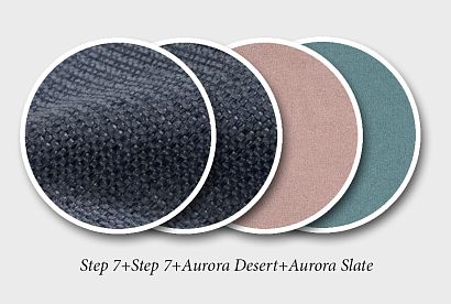 "Леформ" диван 2-х модульный; нераскл.; 22; металл шоколад; Step 7+Step 7+Aurora Desert+Aurora Slate (гр. 5/ТД+АБ)