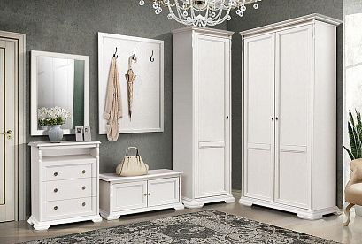 Шкаф 1-но дверный для прихожей "Лика" (левый); *ММ-334-01-01; белая эмаль