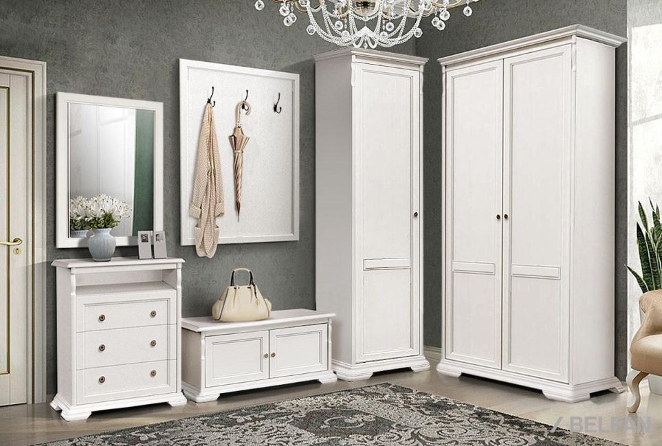 Шкаф 1-но дверный для прихожей "Лика" (левый) массив и шпон дуба 3