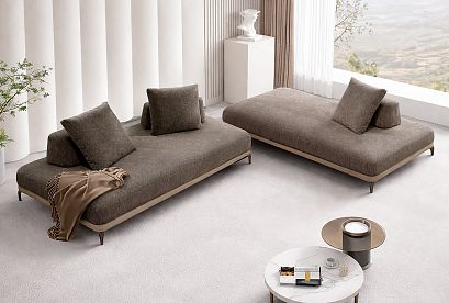 "Infiniti" диван модульный; нераскл.; 13+15; хром темный; Escade 31+Unica Atmoshpere (гр. 2/БК)