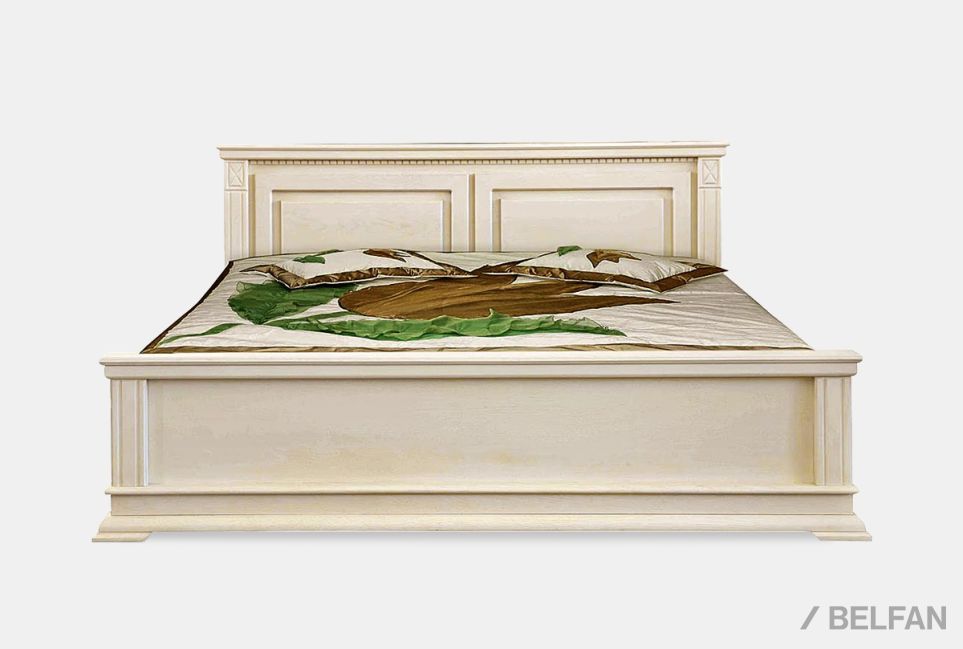 Кровать "Верди Люкс" (низкое изножье) с подъемным механизмом массив и шпон дуба 2