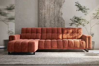 "Genesi" диван с оттоманкой; раскл.; 1EL+10W+8R; Реклайнер; Pushe 05 (38965(0); (гр. 1/МТХ)