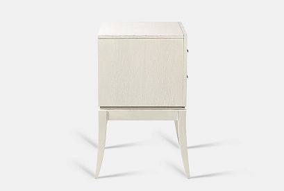 Тумба прикроватная "Коста"; *ММ-350-03; айвори с белой патиной