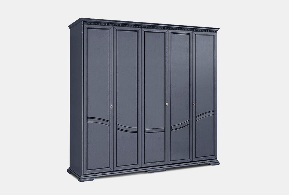 Шкаф для одежды 5-ти дв. "Лика" (без зеркала); белая эмаль