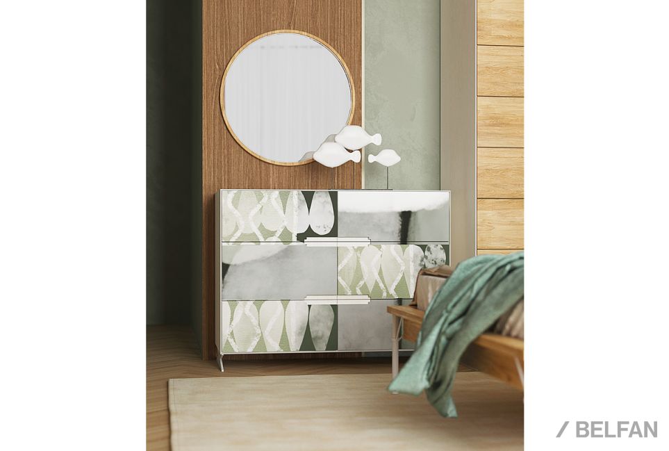 Зеркало настенное "Wallstreet" (круглое) массив дуба 2