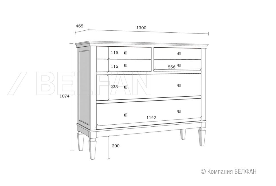 Комод "Ольса" 042 массив сосны 4