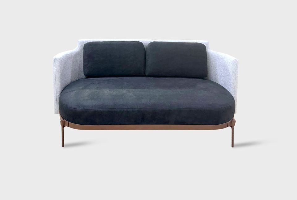 "Ливио" диван 2-х местный; нераскл.; металл/цвет; начальная группа ткани