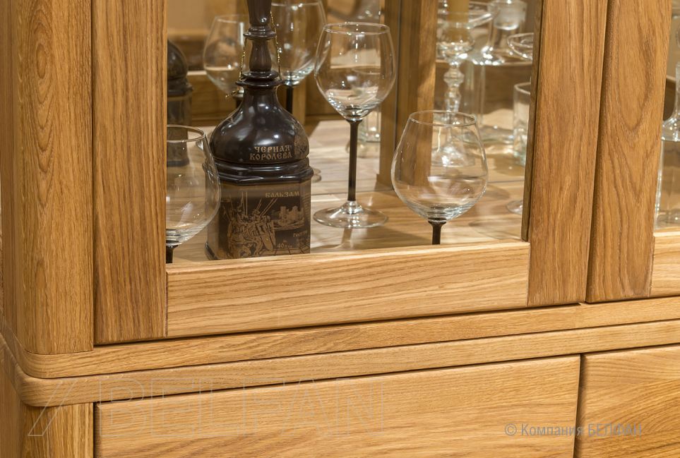 Шкаф комбинированный 2-х секционный "Норд" массив дуба 2