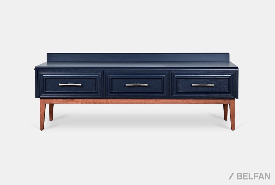 Тумба под ТВ "Сакраменто" 3 массив и шпон дуба, МДФ 5