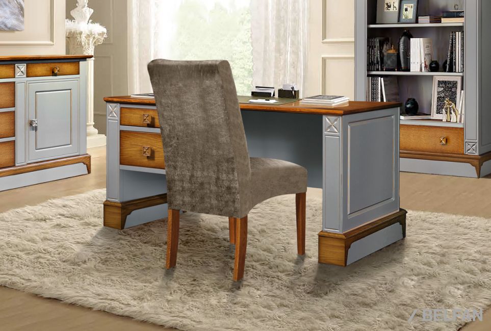 Стол письменный "Бриансон" (1 тумба слева) массив и шпон дуба, МДФ 3