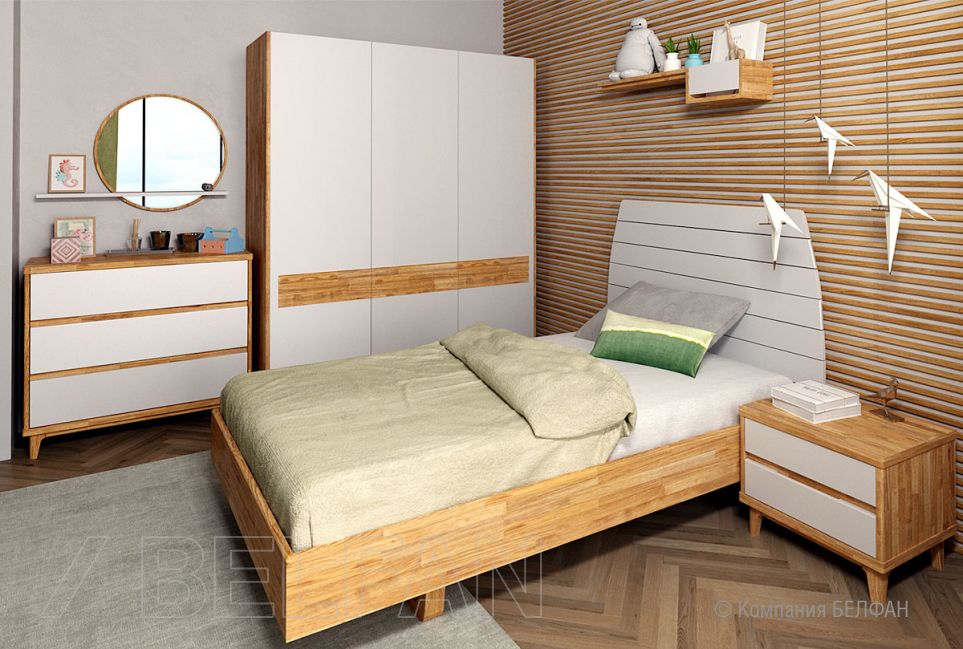 Шкаф для одежды 3-х дверный "Wallstreet" массив дуба, МДФ 10