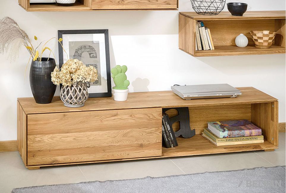 Тумба под ТВ "Гринвуд" массив дуба 7