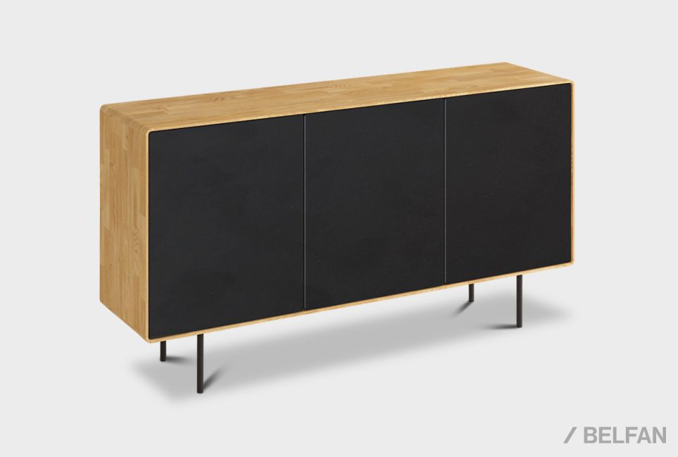 Тумба "Norman" 3 массив дуба, МДФ, металл 3