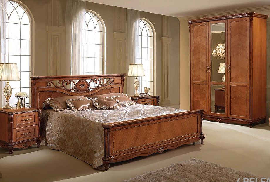 Кровать "Алези" с подьемным механизмом (высокое изножье) массив и шпон дуба 3