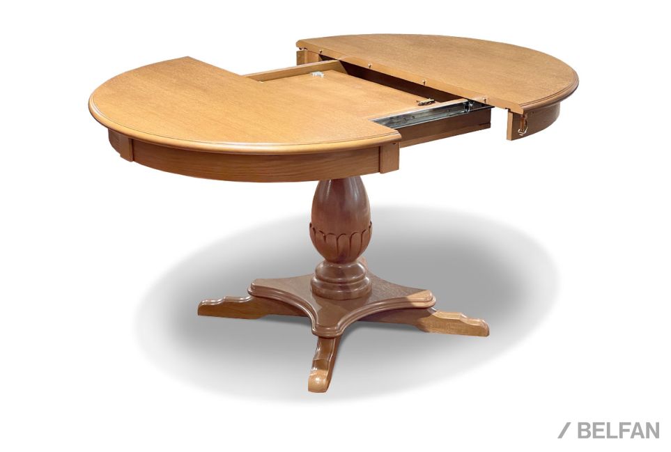 Стол обеденный "Полонез" (круглый) массив и шпон дуба 2