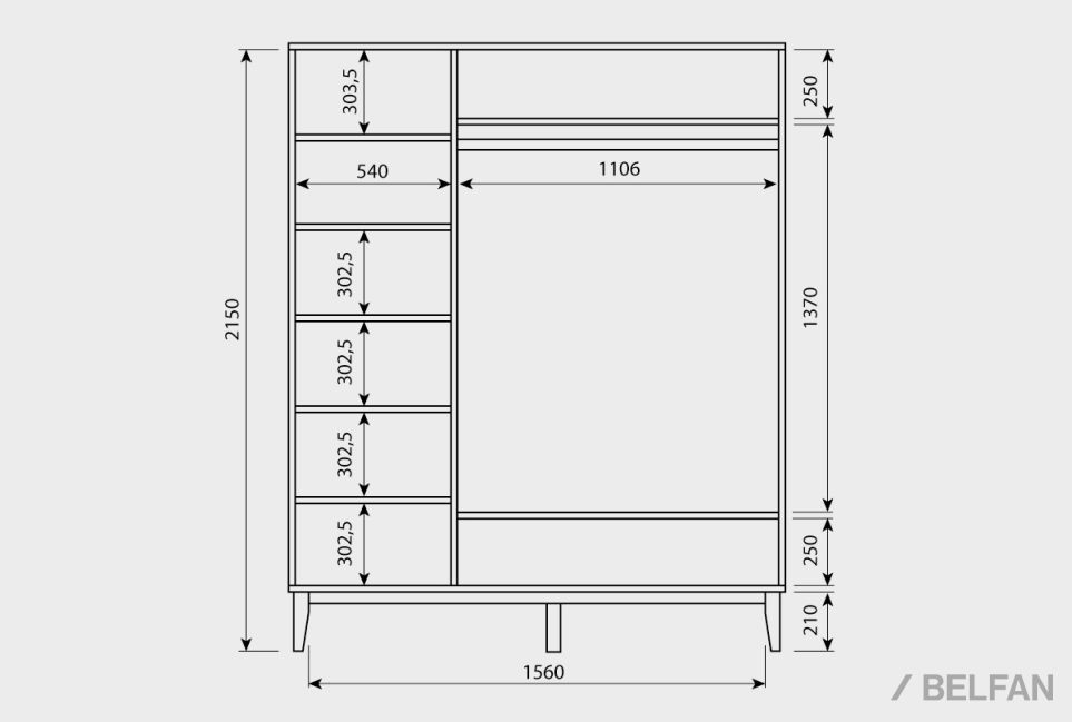 Шкаф 3-х дверный "Chicago" массив и шпон дуба 4