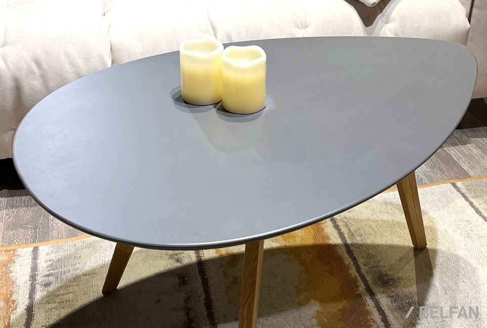 Стол журнальный "Wallstreet" капля 266 массив дуба, МДФ 2