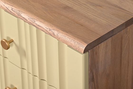 Тумба прикроватная "Меридиан" массив дуба, МДФ 7