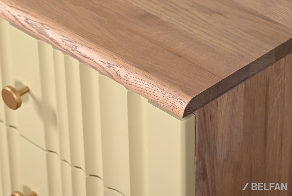 Тумба прикроватная "Меридиан" массив дуба, МДФ 3