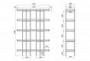 Стеллаж открытый "Cube Design" 5; *КМ-009.205; белёный дуб