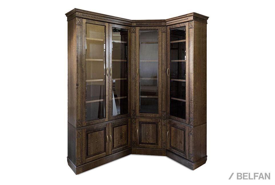 Набор мебели для библиотеки "Верди Люкс 2" массив и шпон дуба 1