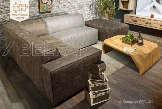 БРИК диван угловой с пуфом #4