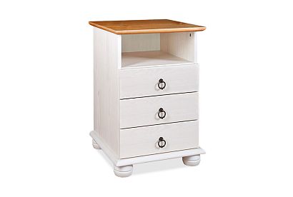 Тумба "Хельсинки-03"; белый воск+антик