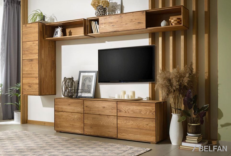 Тумба "Гринвуд" 3 (низкая) массив дуба 3