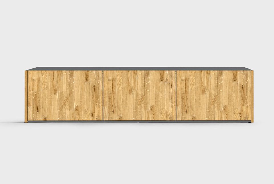 Дополнительная секция для шкафа 3-х дв. "Wallstreet"; к-бейц-масло, ф-белый, вн-белый