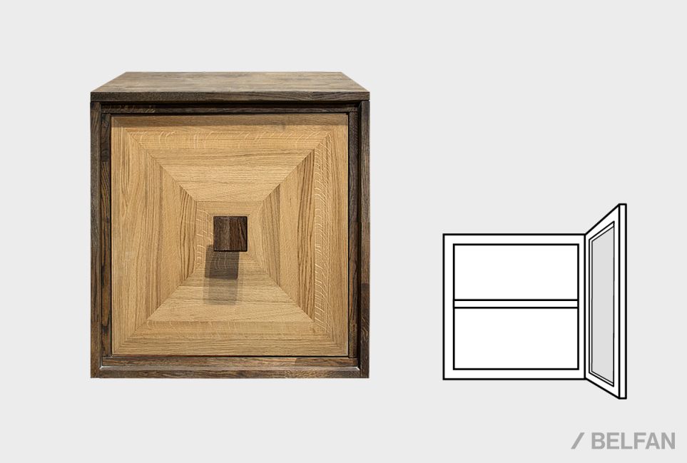 Модуль настенный "Cube Design" 1 массив и шпон дуба 1