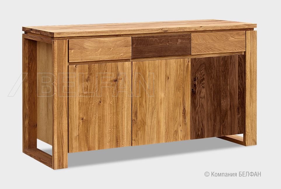 Тумба "Берген" В-33 массив и шпон дуба 1