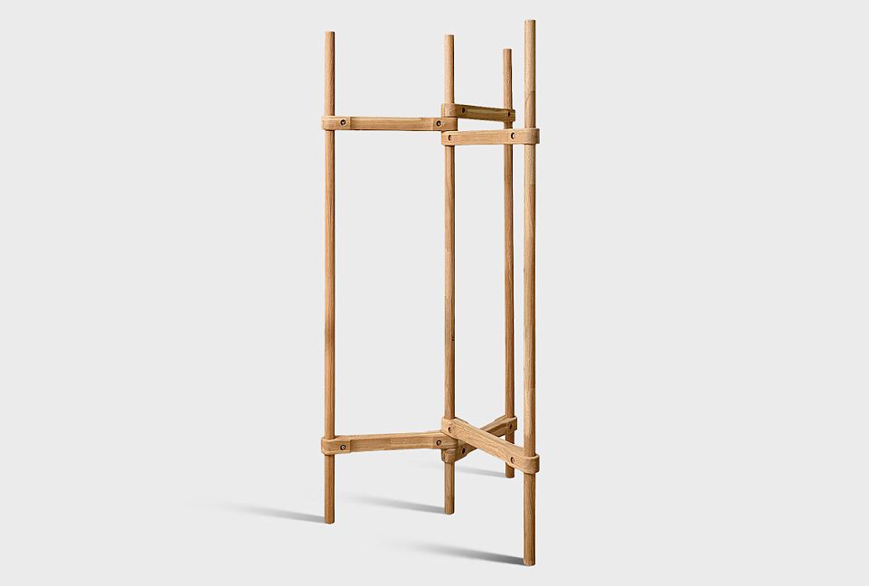 Вешалка напольная "Art Collection" (складная); бейц-масло