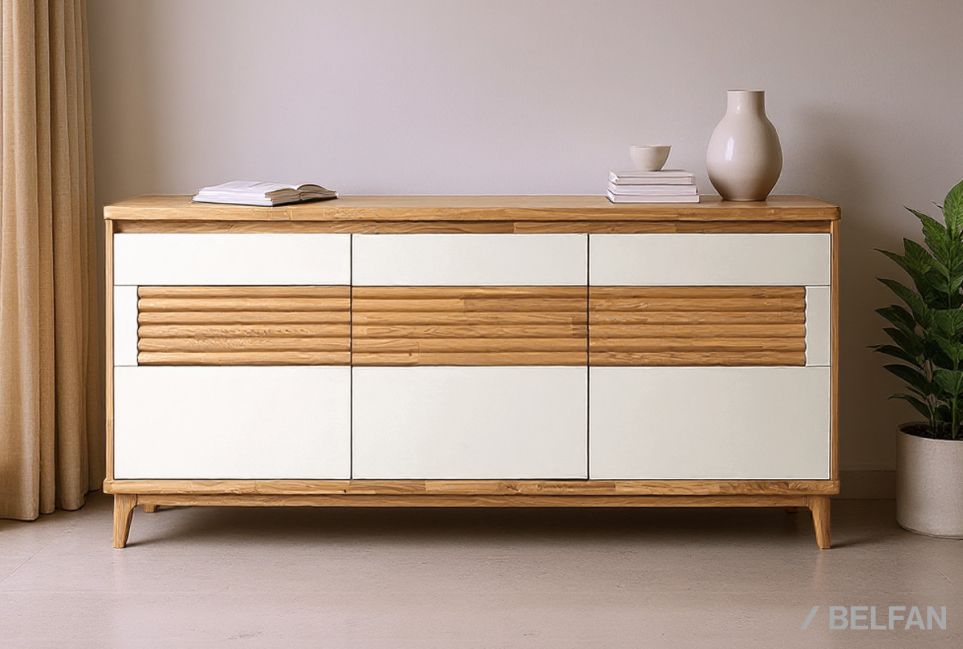 Тумба "Уоллстрит" 3 массив дуба, МДФ 1