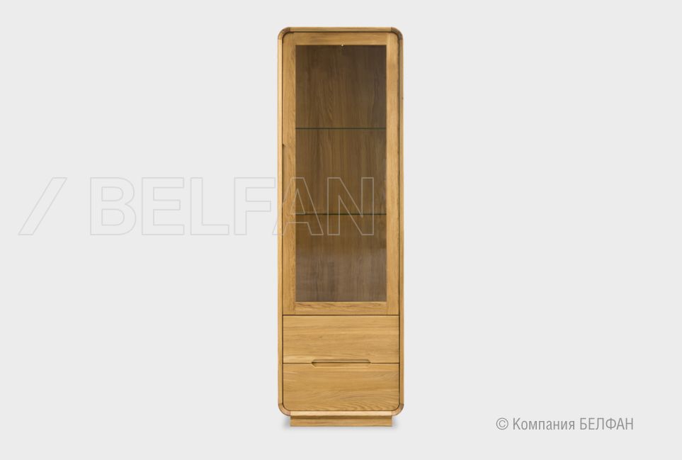 Витрина 1-но дверная "Монблан" (правая) массив дуба 3