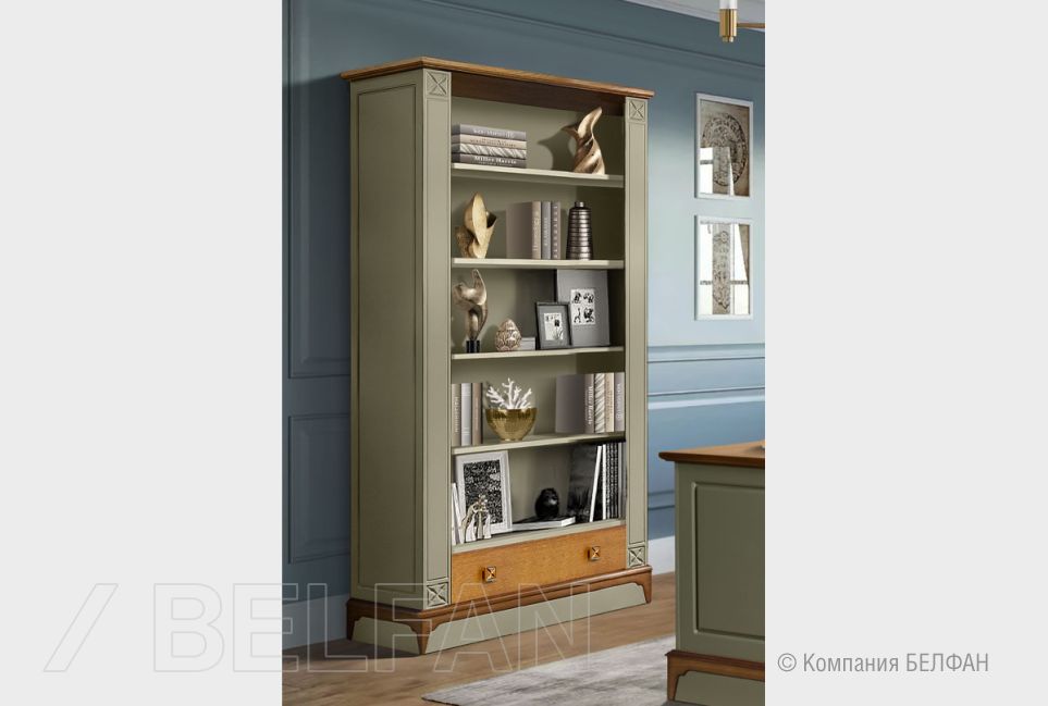 Стеллаж "Brianson" массив и шпон дуба, МДФ 1