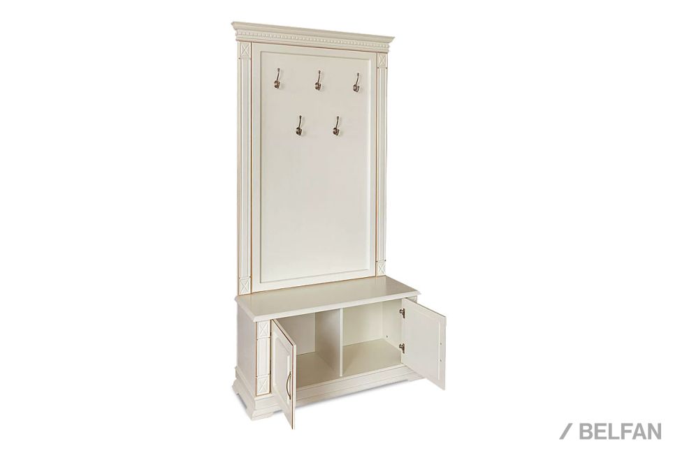 Тумба с вешалкой "Верди Люкс" 05 массив и шпон дуба 2