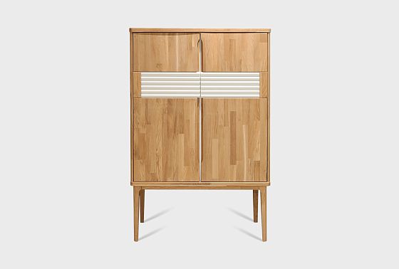 Тумба высокая "Уоллстрит" массив дуба, МДФ 3