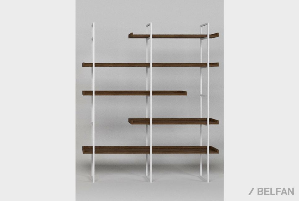 Стеллаж "Art Collection" 453 массив дуба, металл 1