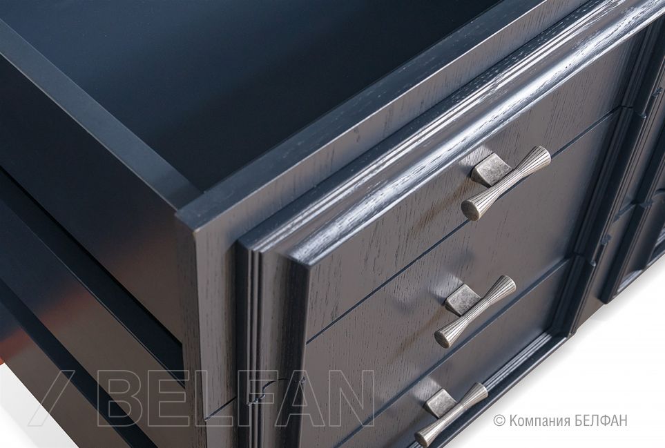 Тумба "Сакраменто" 3 (с ящиками) массив и шпон дуба, МДФ 5