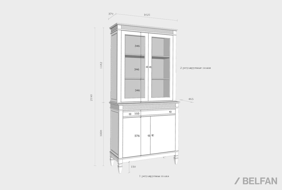 Буфет "Ольса" 220/221 массив сосны 4