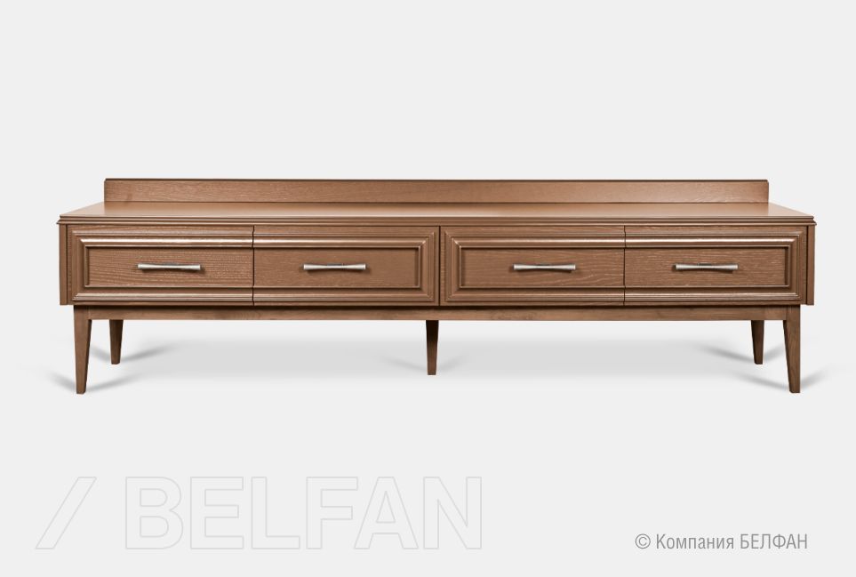 Тумба под ТВ "Сакраменто" 4 массив и шпон дуба, МДФ 1