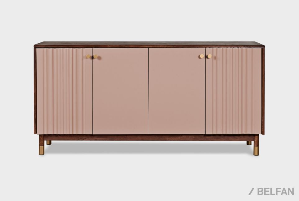 Тумба "Меридиан" 4 (комбинированная) массив дуба, МДФ 1