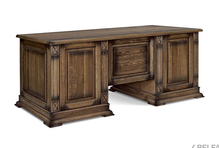 Стол письменный "Верди Люкс 7" массив и шпон дуба 2