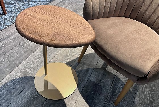 Стол приставной "Меридиан" массив дуба, металл 7