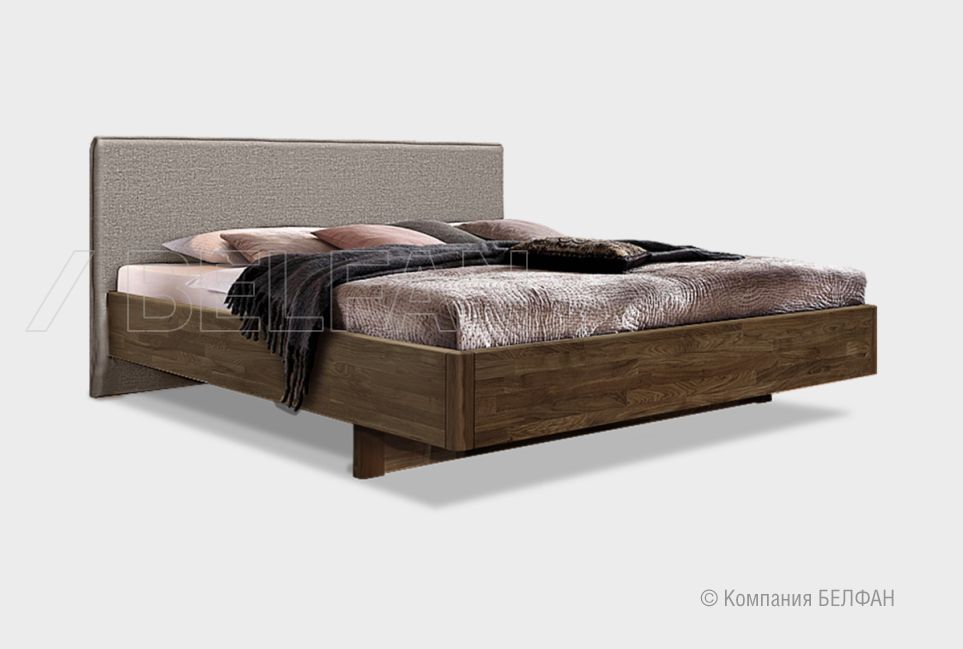 Кровать "Норд" (мягкое изголовье) массив дуба 1