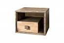 Тумба прикроватная "Cube Design"; левая; серый дуб, белёный дуб