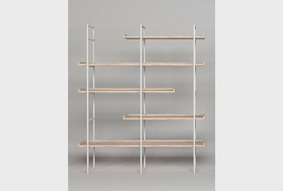 Стеллаж "Арт" 453 массив дуба, металл 9